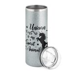 Csillámos termosz pohár - Unicorn is my spirit animal