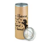Csillámos termosz pohár - Unicorn is my spirit animal