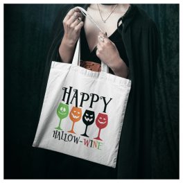 Hallow-wine - cuki vászonszatyor Halloweenre 