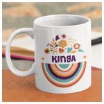 Virágos tojás - Húsvéti bögre saját névvel  