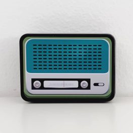   Fém dobozka - retro rádió - kazettás magnó - fényképezőgép