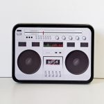 Fém dobozka - retro rádió - kazettás magnó - fényképezőgép