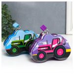 Fém persely dobozka - traktoros