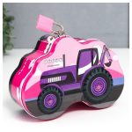 Fém persely dobozka - traktoros