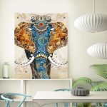 Gyémántszemes kirakó - indiai elefántos - 50x65