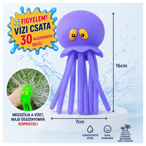 Polip vízibomba vízzel tölthető spriccelő strandjáték gyerekeknek