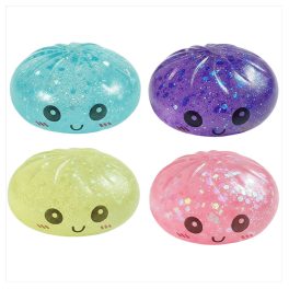 glitteres cuki gyurmázható gőzgombóc squishy meglepetés vakdoboz stresszoldó játék