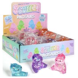 glitteres cuki gyurmázható dino squishy stresszoldó játék