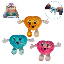 glitteres cuki gyurmázható sziv alakú squishy stresszoldó játék
