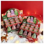 glitteres cuki gyurmázható karácsonyfa formájú squishy stresszoldó játék