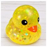 glitteres cuki gyurmázható kacsa formájú squishy stresszoldó játék