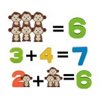 Majmos matematikai számoló oktató játék mérleggel gyerekeknek