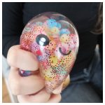 Csillámos, golyókkal töltött Squishy Dumpling nyomkodható stresszoldó gőzgombóc játék