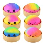 Szivárványos Squishy Dumpling nyomkodható stresszoldó gőzgombóc játék
