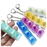 Világító LED fidget cube kulcstartó stresszoldó játék