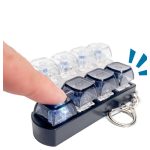 Világító LED fidget cube kulcstartó stresszoldó játék