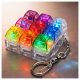 Világító LED fidget cube kulcstartó stresszoldó játék