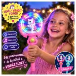 Zenélő világító LED varázspálca gyerekeknek – Unikornis, Delfin vagy Dinó | Forgó színes fények (36 cm)
