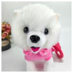 Sétáló, ugató, zenélő interaktív kiskutya - fehér