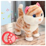 Sétáló, ugató, zenélő interaktív kiskutya - barna