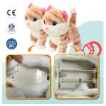 Sétáló, ugató, zenélő interaktív kiskutya - barna