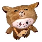 Labubu capybara jelmezes plüss 25 cm – hordozható és alvótárs