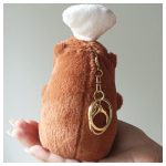 Kapibara Plüss Kulcstartó táskadísz – Hamburger, Sültkrumpli, Fánk