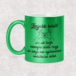 A legjobb barát - egyedi feliratos glitteres bögre