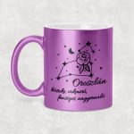 Csillagképes horoszkóp bögre - OROSZLÁN - csillámos bögre 