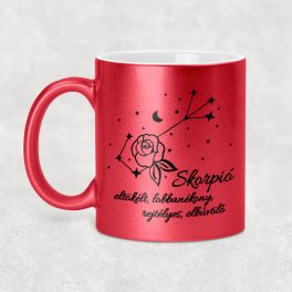   Csillagképes horoszkóp bögre - SKORPIÓ - csillámos bögre 
