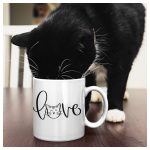 LOVE- szerelmes cicás bögre (cicaszerelem)