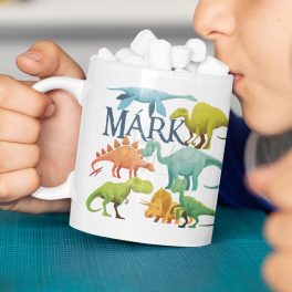   Dinoszauruszos bögre - saját névvel (Egyedi neves dínós bögre)