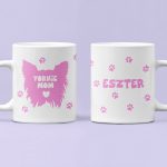 Yorkie Mom - feliratos kutyás bögre - saját névvel 