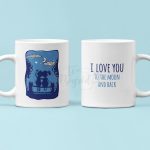 I love you to the moon and back - bögre szerelmeseknek - akár egyedi felirattal 