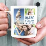 Egyedi fényképes bögre - 3 saját fotóval és rövid egyedi felirattal 