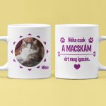 Cicás bögre - Néha CSAK A MACSKÁM ÉRT MEG igazán - felirattal 