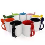 Egyedi fényképes kanalas bögre