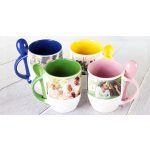 Egyedi fényképes kanalas bögre