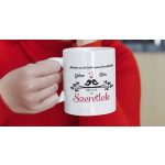 Örökre leparkoltam Nálad a szívem - feliratos biciklis bögre - szerelmeseknek 