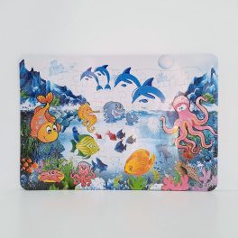Állatos puzzle 48 db-os színezővel - tenger világa