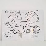 Állatos puzzle 40 db-os színezővel - munkagép, markolós autós